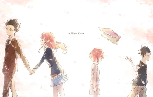 Girl, children, Anime, guy, 2016, You no Katachi, A Silent Voice, Form Voice