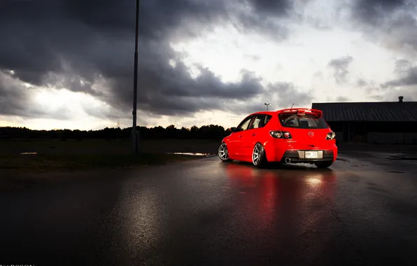 Picture red, Mazda, speed