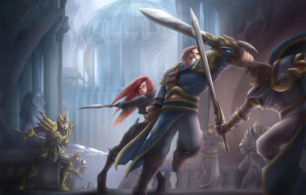 Battle, warrior, art, swordsman