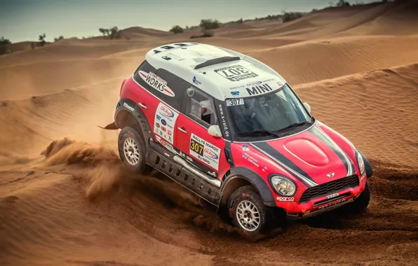 Red, Mini, Sport, Machine, Race, 307, Rally, SUV