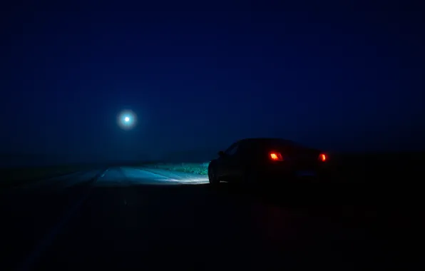 Road, field, stars, fog, the way, Mazda, mazda 6, mazda 6