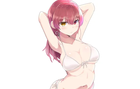 Girl, sexy, pink hair, boobs, pink, anime, pretty, breasts