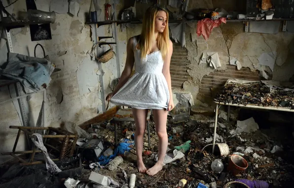 Girl, pose, background