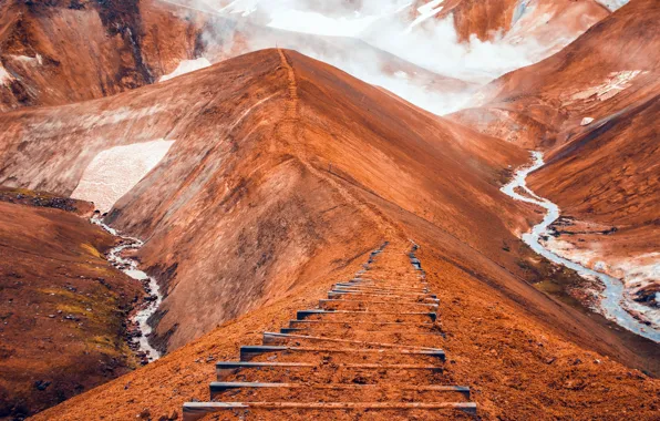 Picture South, Iceland, stairway to heaven, Hrunamannahreppur