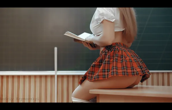 Ass, girl, sexy, photographer, tutorial, skirt, sitting, Andrew Krymowski