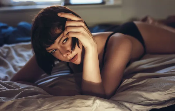 Look, girl, model, brunette, girl, model, FlashnModels, Sascha Tranberg