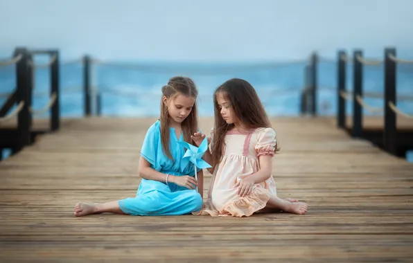 Picture children, girls, dress, Anastasia Barmina