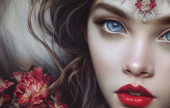 Girl, AI art, neural network