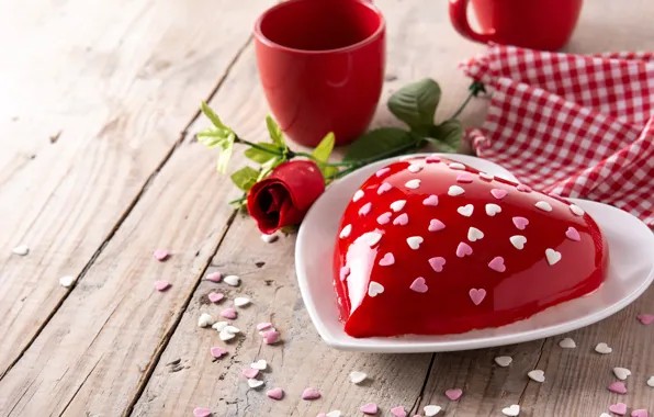 Flower, red, holiday, red, heart, Board, Shine, rose