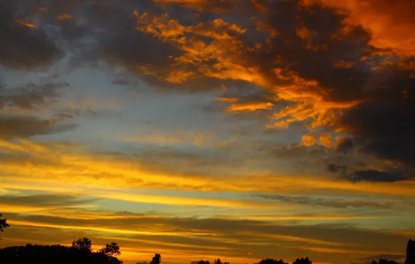 Wallpaper sky, sunset, cloud for mobile and desktop, section пейзажи