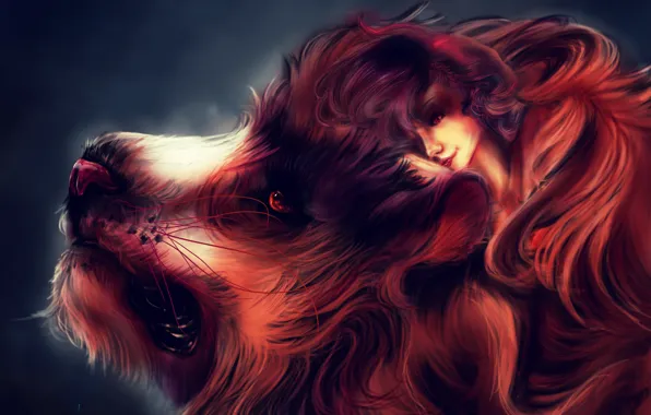 Picture girl, Leo, fantasy, by liark2z