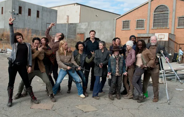 Walking Dead Group Of Zombies