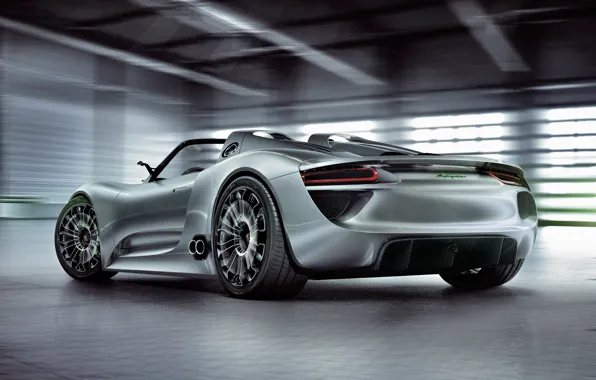 Concept, Porsche, the concept, car, Spyder, 918, beautiful, back
