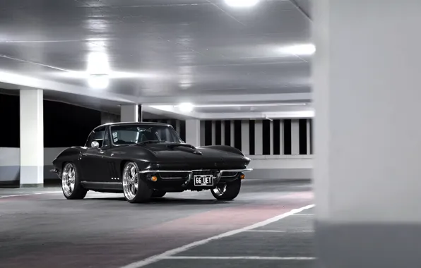 Picture Corvette, Chevrolet, Black, 1964