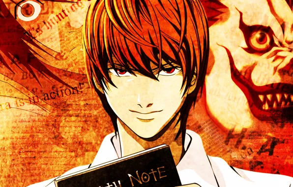Picture anime, death note, death note, light Yagami