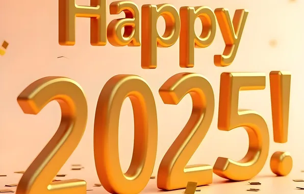 Figures, New year, date, 2025, New Year 2025
