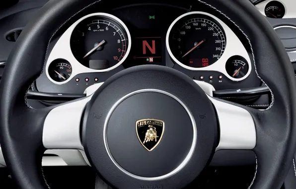 Lamborghini, the wheel, Gallardo, dashboard
