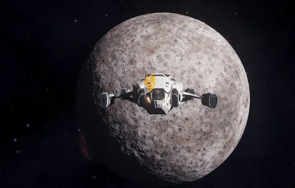 Space, planet, spaceship, Elite: Dangerous