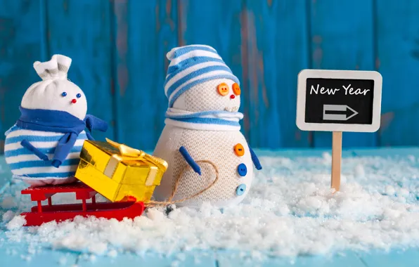 Winter, snow, holiday, box, gift, plate, hat, toy