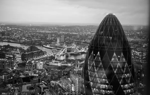 The city, skyscraper, home, center, London, England, 30 St Mary Axe