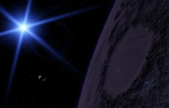 Space, stars, surface, planet