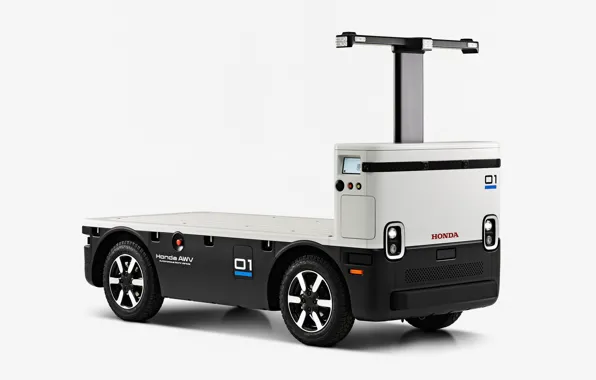 White background, Honda, Honda Autonomous Work Vehicle, unmanned transporter