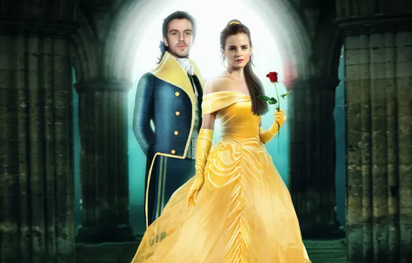 Picture rose, fantasy, hairstyle, costume, gloves, beauty, Emma Watson, Emma Watson