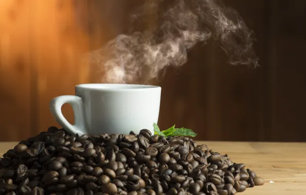 Coffee, grain, Cup, hot, cup, beans, coffee