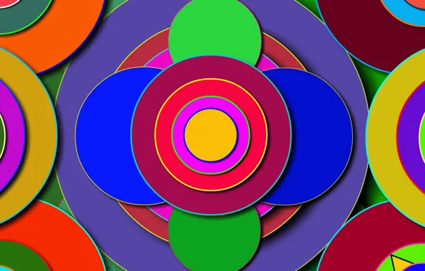 Color, circles, figure, different