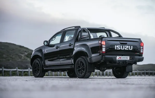 Black, pickup, Isuzu, D-Max, 2019, double cab, X-Rider Black