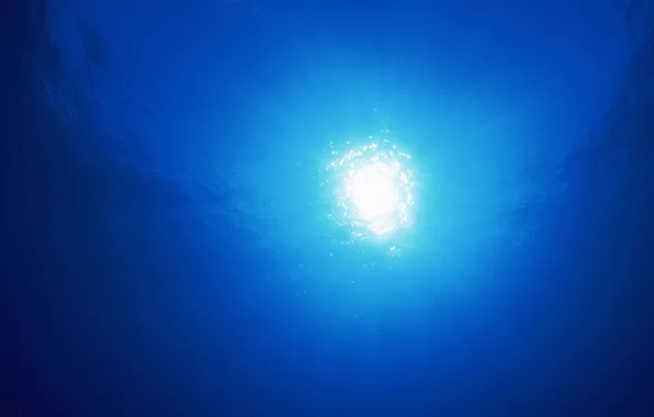 Water, light, blue, The sun