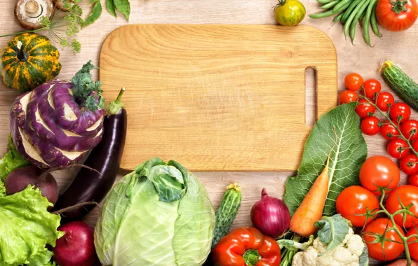 Mushrooms, eggplant, pepper, vegetables, tomatoes, cabbage, tomatoes, vegetables