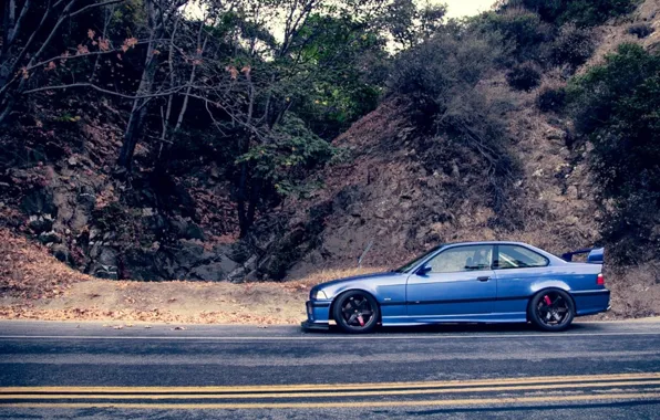 BMW, Coupe, blue, series, E36