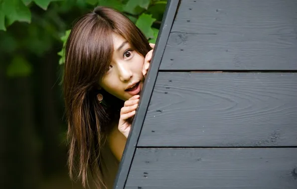 Girl, background, Asian