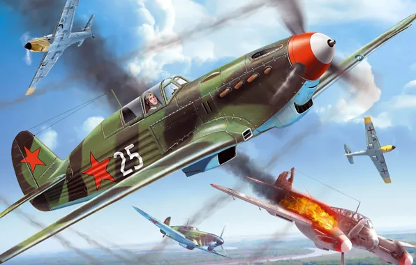 THE SOVIET AIR FORCE, As-7, Soviet single-engine fighter, BF-109