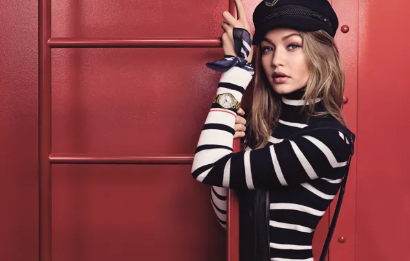 Look, pose, model, watch, makeup, hairstyle, ladder, hair