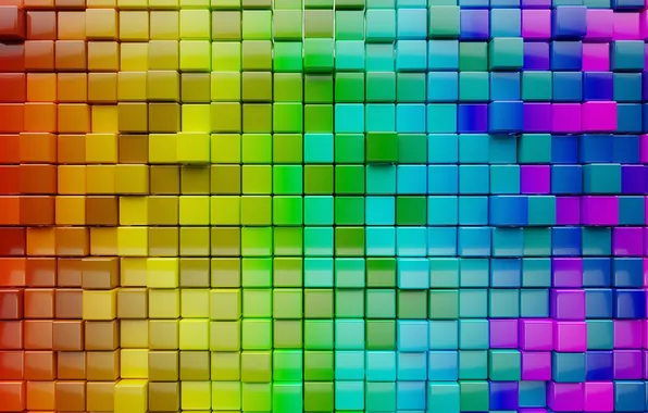 Picture colorful, squares, digital Art