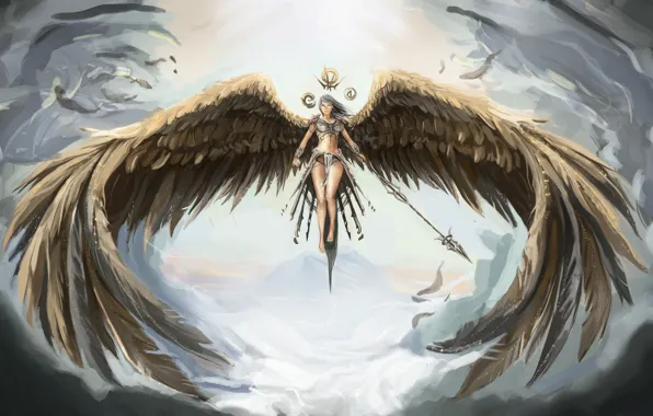 Picture girl, wings, angel