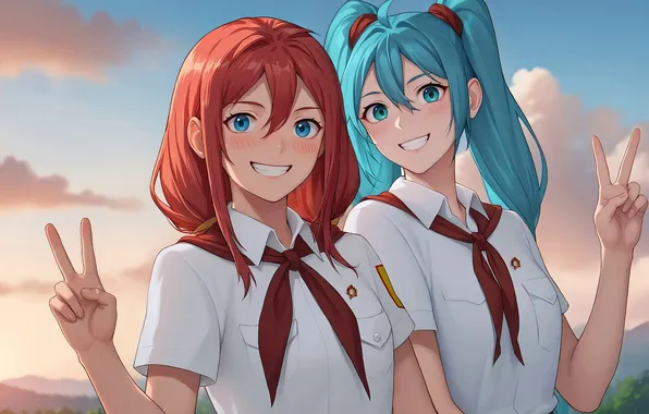 Game, nature, games, Miku, Ulyana, Infinite Summer