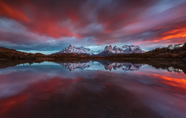 Picture Landscape, Beauty, Sunrise, Mirror, Lake, Reflection