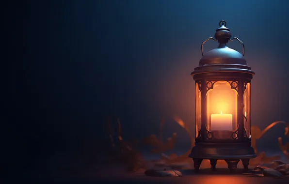 Light, night, the dark background, pattern, candle, Christmas, flashlight, lantern