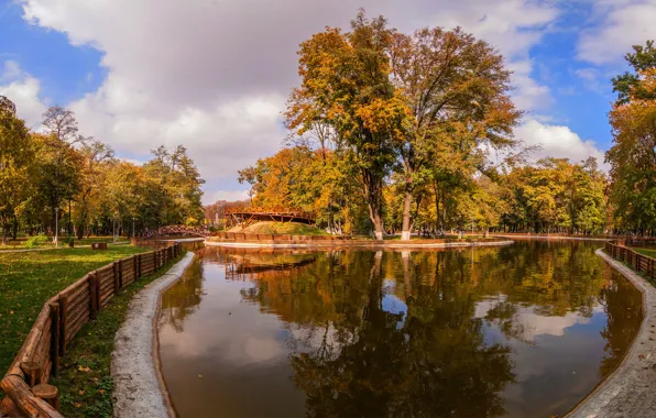 Picture autumn, pond, Park, park, Autumn, pond, fall