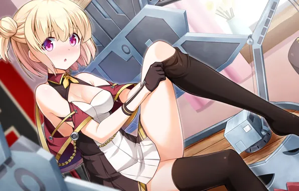 Girl, Anime, Knee, Azur Lane