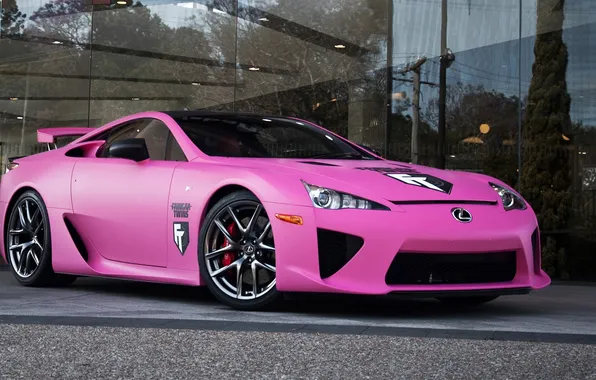 Picture machine, auto, pink, supercar, Lexus LFA
