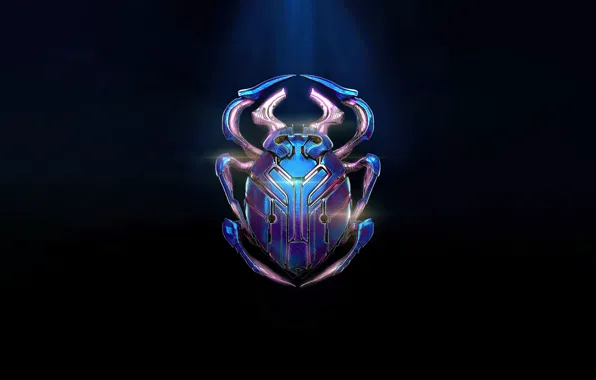 The dark background, the film, sign, logo, emblem, superhero, Blue Beetle, Blue Beetle