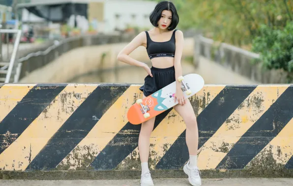 Picture girl, Board, Asian