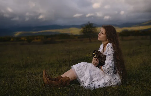 Girl, sweetheart, model, Wallpaper, brown hair, Heels, Boots, beautiful