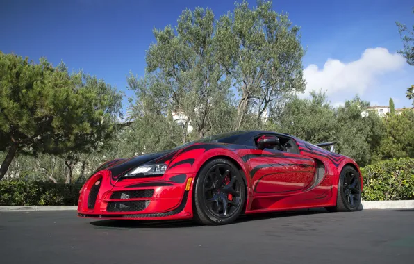 Wallpaper Bugatti, Grand, Veyron, Sport, Vitesse, Rouge, L Or for