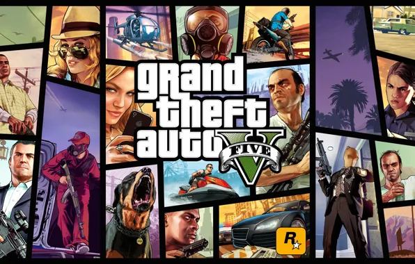 Logo, art, art, Grand Theft Auto 5