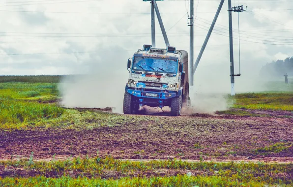 Picture The sky, Nature, Dust, Sport, Speed, Truck, Race, Master